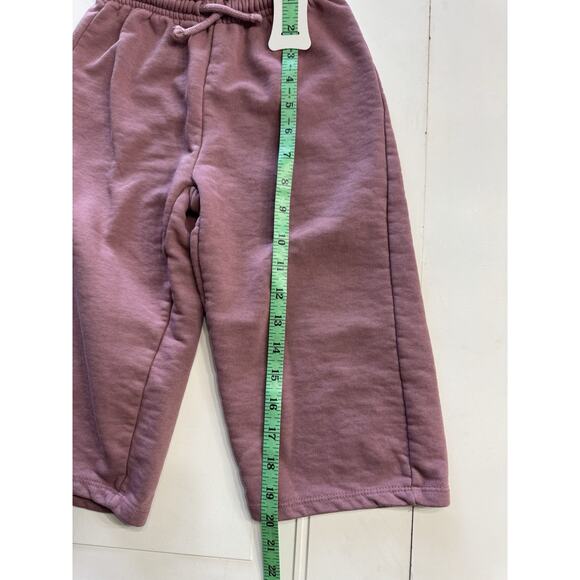 Zara Girls Wide Leg Sweatpants Pink Size 4-5 Years - Picture 4 of 5